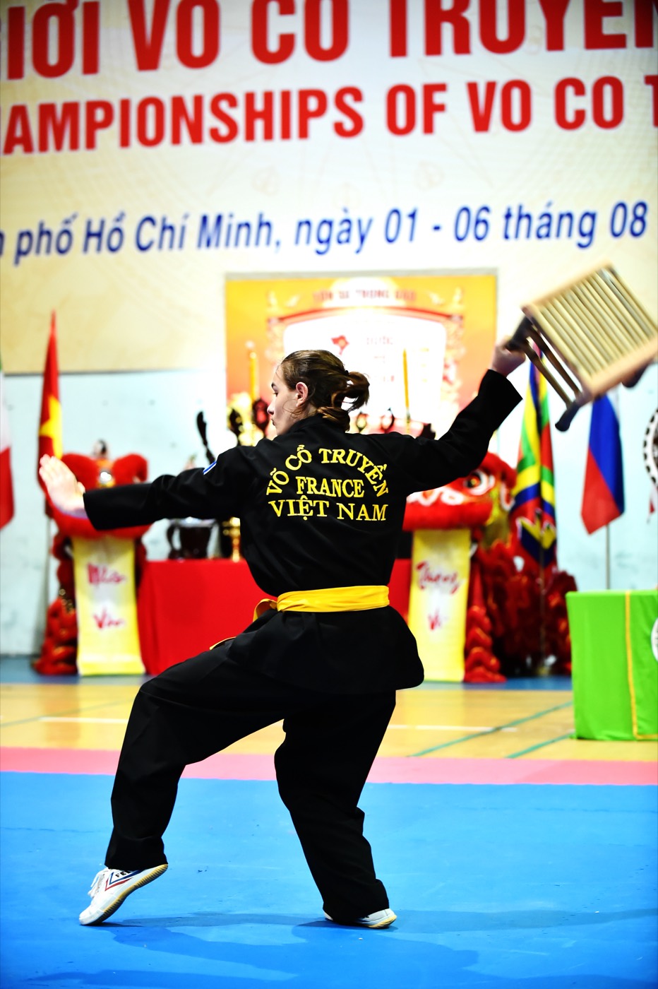 International athletes competing